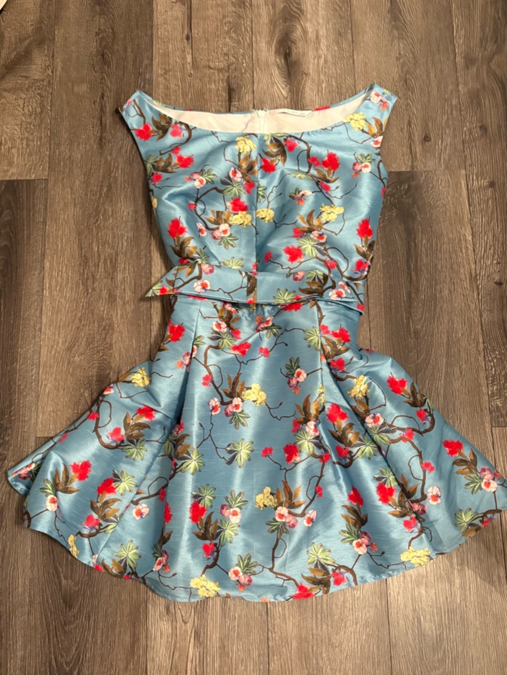 Women’s Blue Floral Party Dress